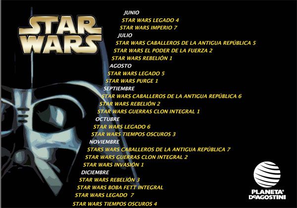 Plan editorial de la línea Star Wars de Planeta DeAgostini para el segundo semestre del 2011