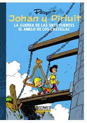 "Johan y Pirluit 4: La Guerra de las Siete Fuentes y El Anillo de los Castellac" (Peyo, Dolmen Editorial)