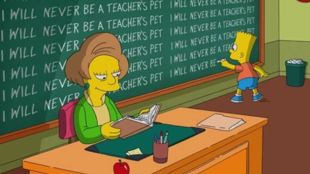 Los Simpson lloran a la voz de Edna Krabappel