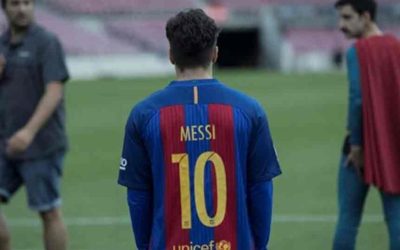 Imágenes del rodaje de «Superlópez» en el Camp Nou