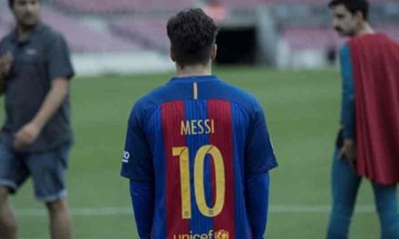 Imágenes del rodaje de «Superlópez» en el Camp Nou