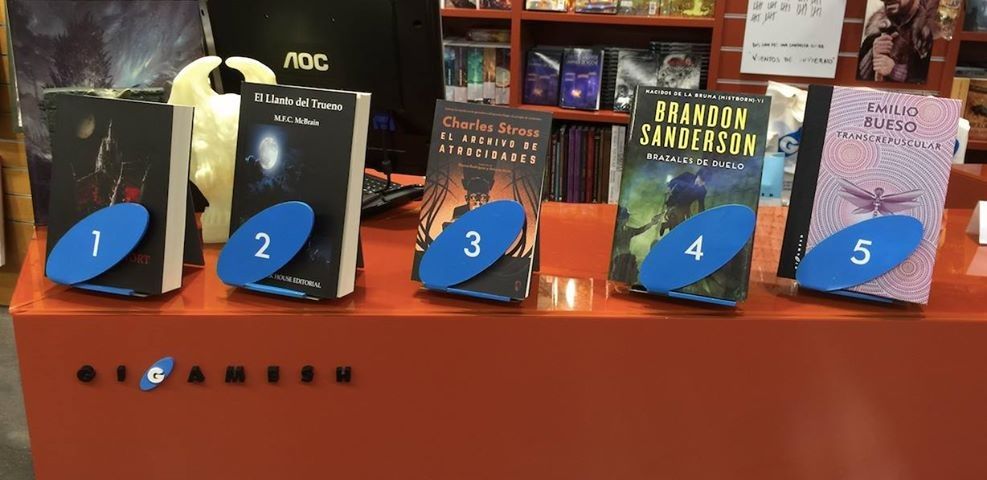 Los libros más vendidos del mes de julio de 2017 en la librería Gigamesh