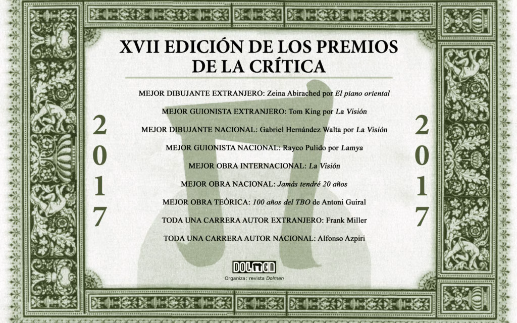 Ganadores de los XVII Premios de la Crítica