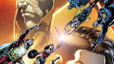 "Liga de la Justicia #11. La Guerra de Darkseid" (Geoff Johns, Tom Grummett, Paul Pelletier y otros, ECC cómics) justiceleague49_laguerradedarkseid_destacada
