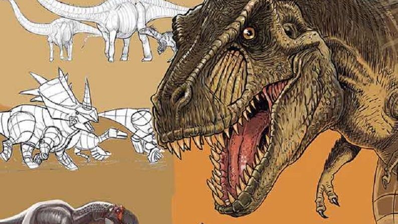 "Aprende a dibujar dinosaurios" (Miguel Ángel Saura, Dolmen Editorial)