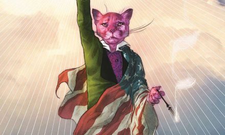 «Huyamos por la izquierda: las crónicas del León Melquíades» (Mark Russell y Mike Feehan, ECC Ediciones)