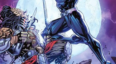 "Predator vs. Pantera Negra" (Chris Allen, Sean Damien Hill, Lee Ferguson y Benjamin Percy, Panini Cómics) Predator Vs. Pantera Negra