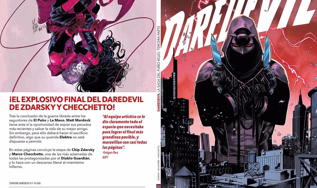 «Daredevil #12: La saga del Puño Rojo III» (Chip Zdarsky, Rafael De Latorre y Marco Checchetto, Panini Cómics)
