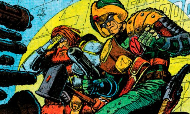 «Perro de Estroncio #5» (Alan Grant, John Wagner y Carlos Ezquerra, Dolmen Editorial)